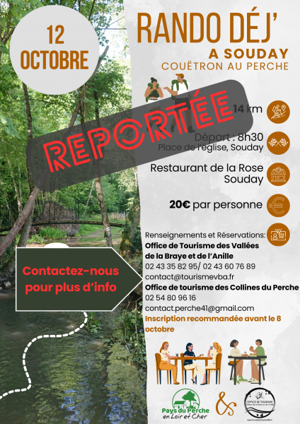 Affiche Evenement Randonnee Sport Moderne Photo Beige Marron